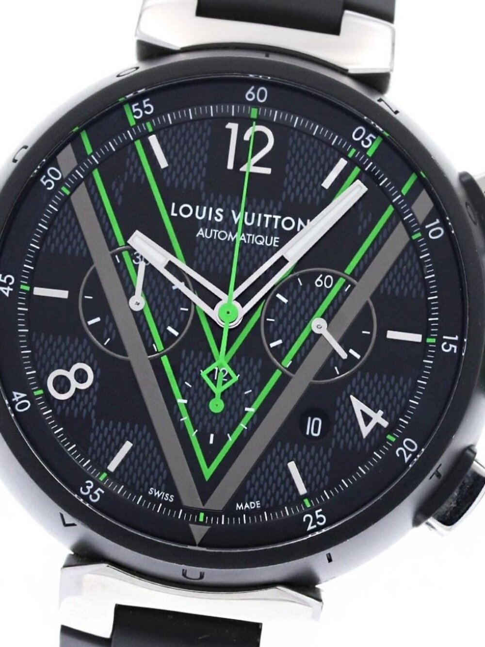 LOUIS VUITTON Tambour Damier Graphite Lace Automatic Men's Watch